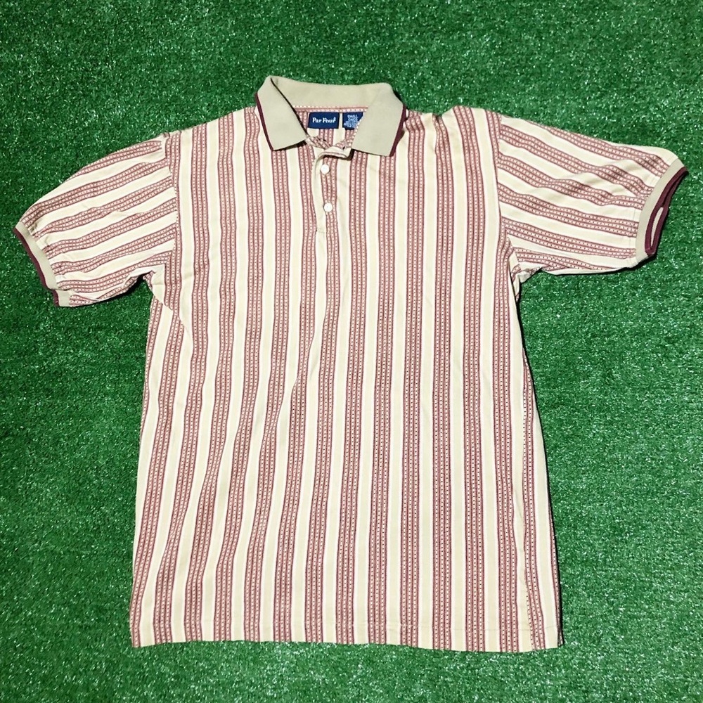 vintage par four striped polo